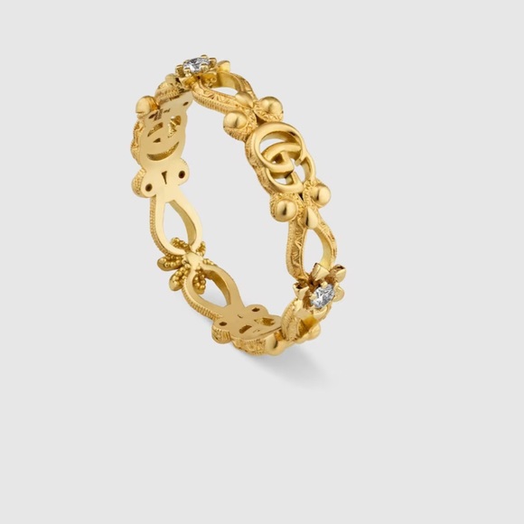 GUCCI FLORA 18K RING WITH DIAMONDS size: 5 - Picture 4 of 5